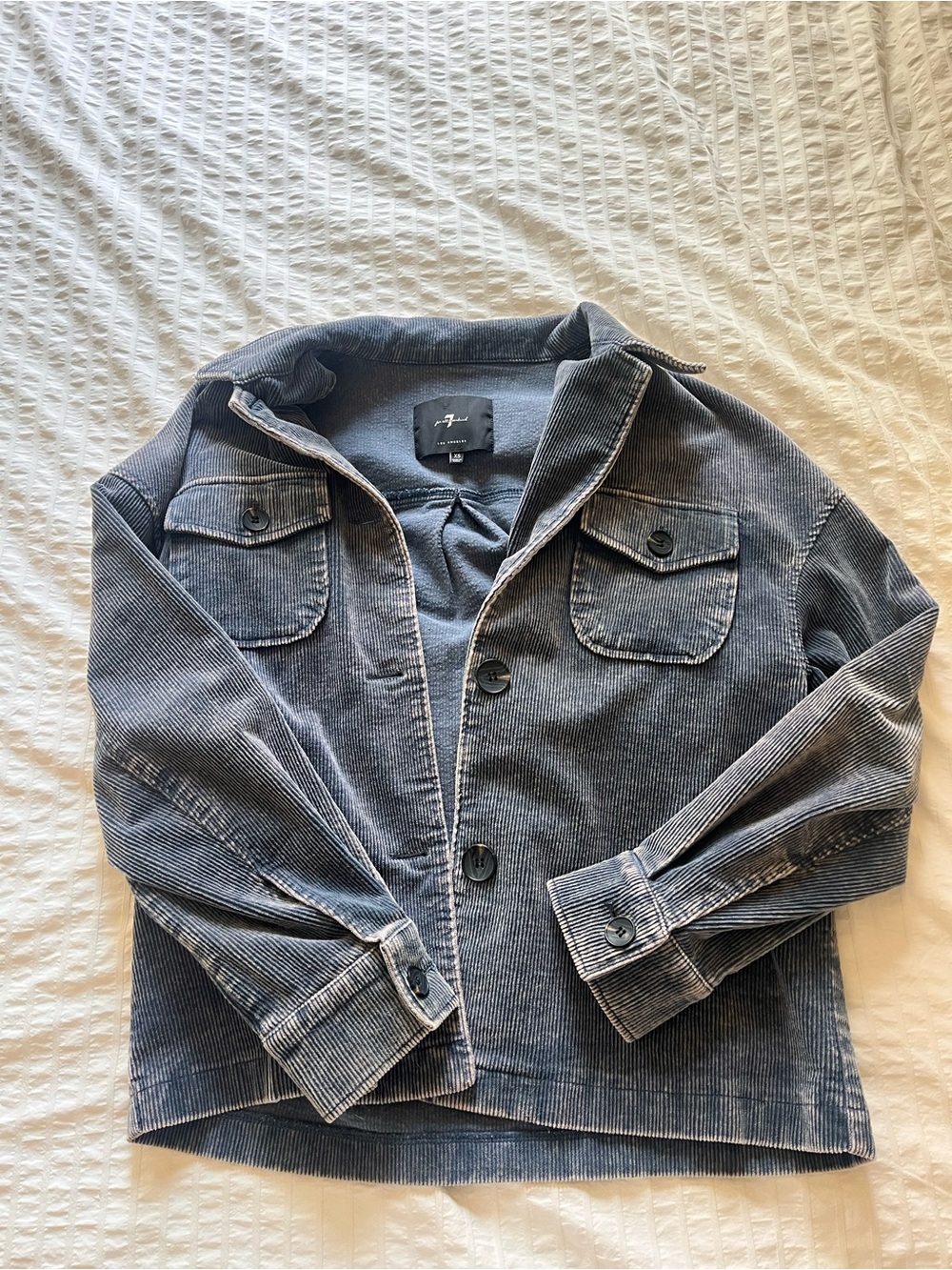 7 For All Mankind Corduroy Blue Jacket